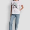 T-shirt DKNY z graffiti z Cyrkoniami