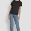 T-shirt DKNY z logo w formie nakładanych oczek