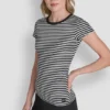T-shirt Hudson Rib z logo w tym samym kolorze