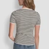 T-shirt w paski z okrągłym dekoltem