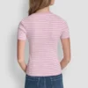 T-shirt w paski z okrągłym dekoltem