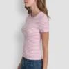 T-shirt w paski z okrągłym dekoltem