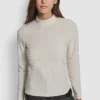 T-shirt z długim rękawem i stójką z żakardowym logo
