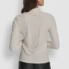 T-shirt z długim rękawem i stójką z żakardowym logo