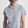 T-shirt z kapturem z siateczki i logo