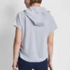 T-shirt z kapturem z siateczki i logo