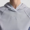 T-shirt z kapturem z siateczki i logo