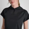 T-shirt z kapturem z siateczki i logo