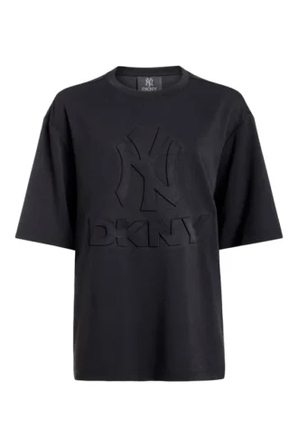 T-shirt z krótkim rękawem DKNY X Yankees z wytłoczonym logo