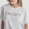 T-shirt z kryształowym logo