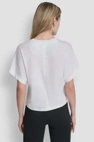 T-shirt z kryształowym logo