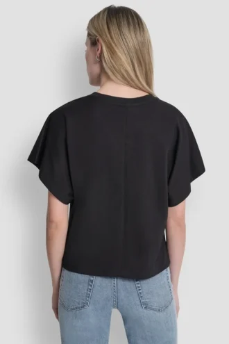 T-shirt z kryształowym logo