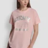 T-shirt z logo DKNY 1989 i ćwiekami