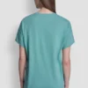 T-shirt z logo DKNY 1989 i ćwiekami