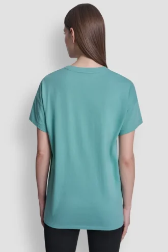 T-shirt z logo DKNY 1989 i ćwiekami