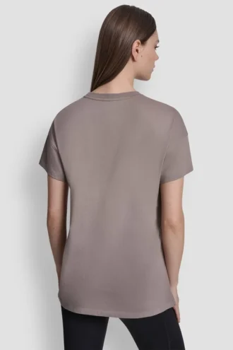 T-shirt z logo DKNY 1989 i ćwiekami