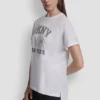 T-shirt z logo DKNY 1989 i ćwiekami
