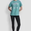 T-shirt z logo DKNY 1989 i ćwiekami
