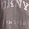 T-shirt z logo DKNY 1989 i ćwiekami