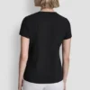 T-shirt z metalicznym haftowanym logo