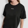 T-shirt z metalicznym logo