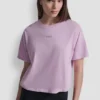 T-shirt z metalicznym logo