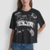 T-shirt z nadrukiem graficznym „Notebook Scribble” z 1989 r.