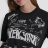 T-shirt z nadrukiem graficznym „Notebook Scribble” z 1989 r.