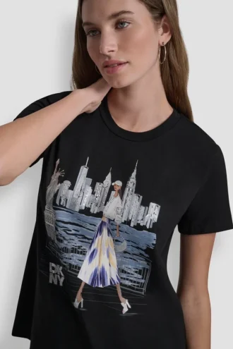 T-shirt z nadrukiem Statuy Wolności