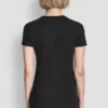 T-shirt z potrójnym logo z cyrkonią
