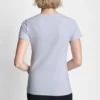 T-shirt z potrójnym logo z cyrkonią