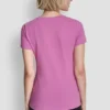 T-shirt z potrójnym logo z cyrkonią