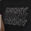 T-shirt z potrójnym logo z cyrkonią