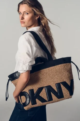 Torba Shopper z logo Bardot z rafii