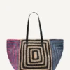 Torba shopper z logo Paloma z szydełkowanej słomy