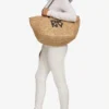 Torba shopper z logo Paloma z szydełkowanej słomy